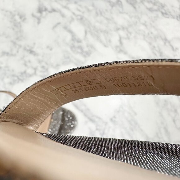 Stuart Weitzman NuNakedStraight Sandal in Noir Pyrite NWOT - Picture 9 of 10